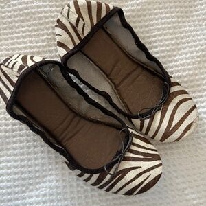 Tiger Stripe Foldable Ballet Flats Gap Size 9 New